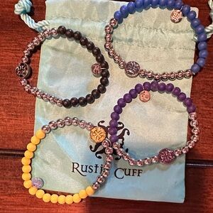 Rustic Cuff Multicolor Beaded Bracelet Collection